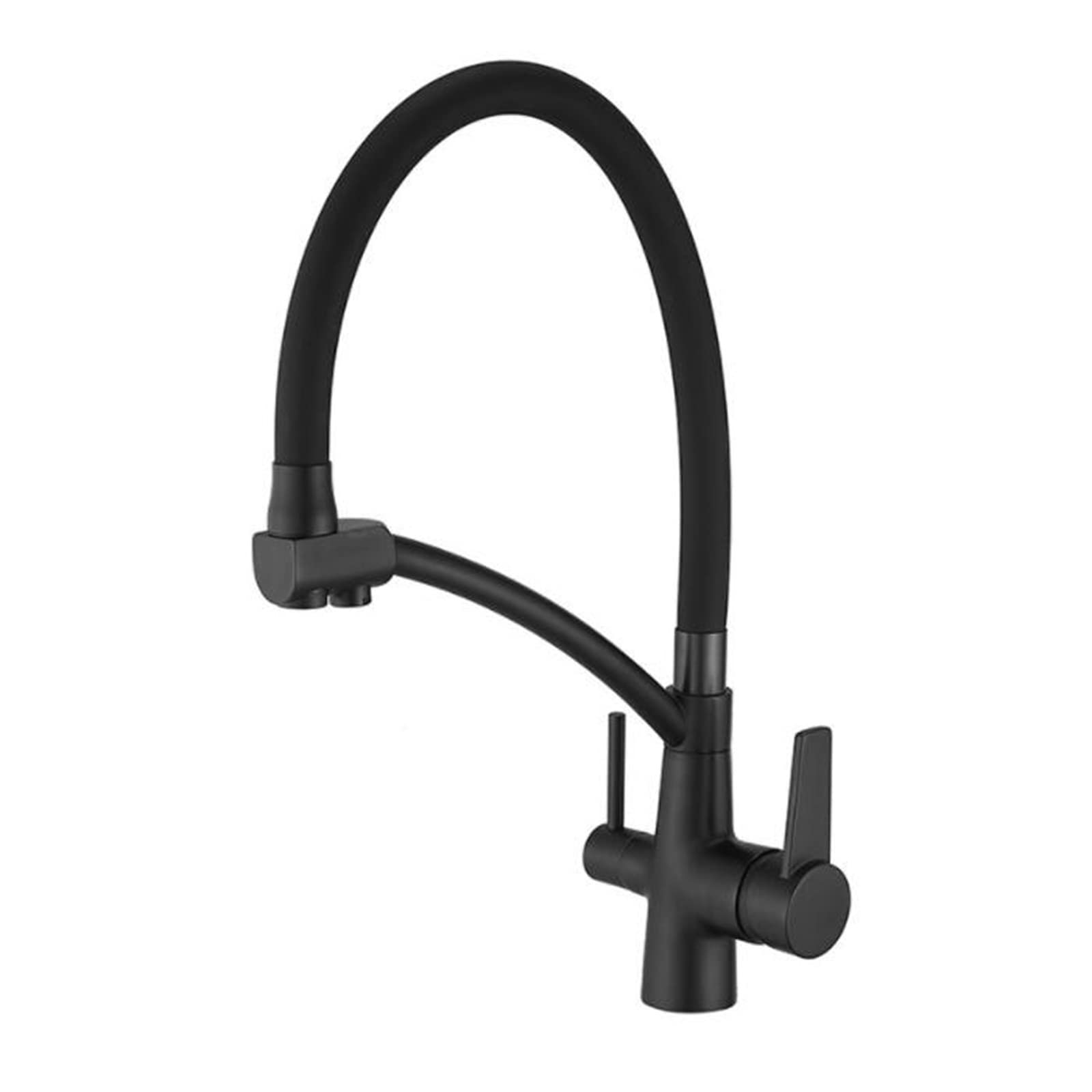 Robinet de cuisine pivotant 3 voies pour eau chaude, froide et filtrée