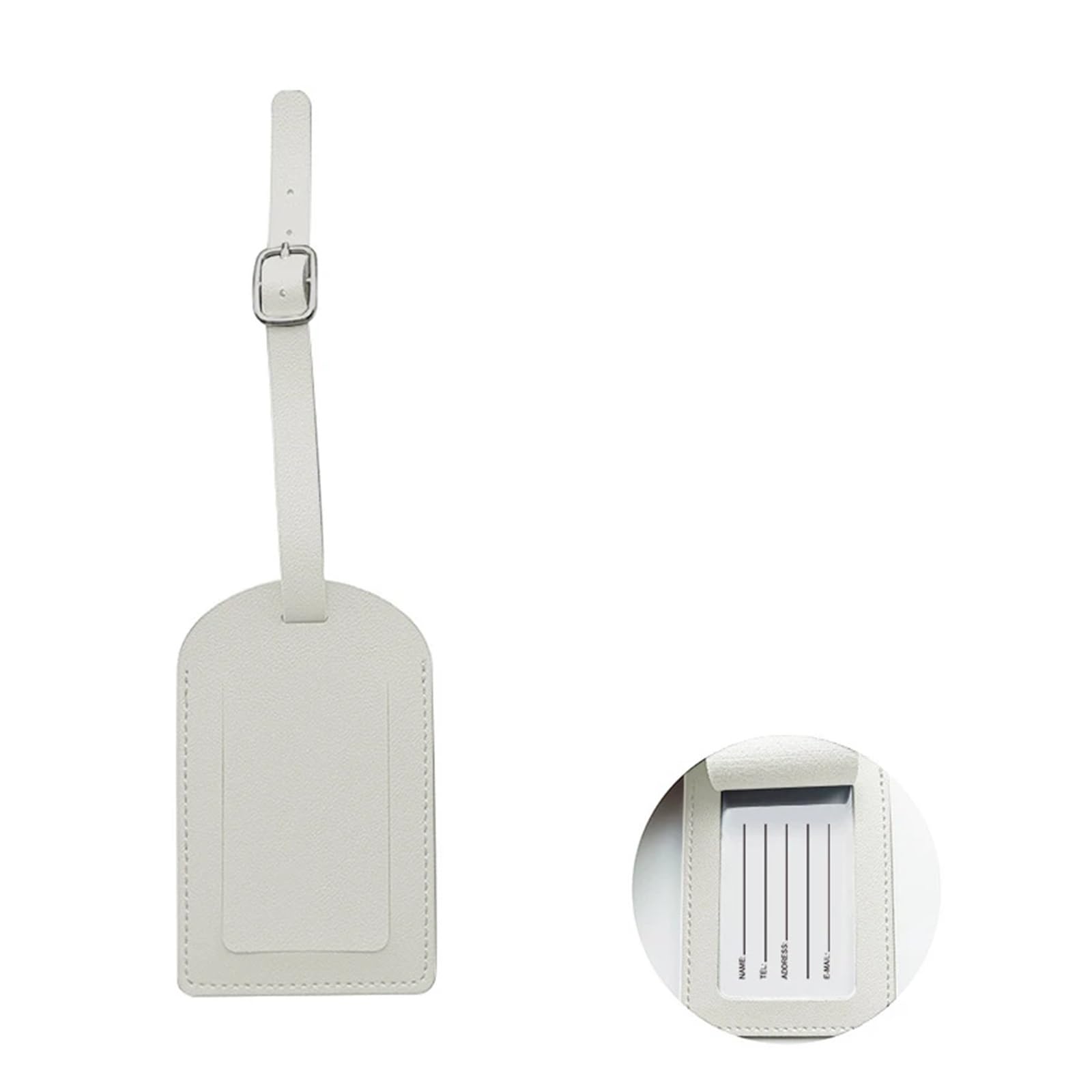 Etiqueta de equipaje de cuero PU for hombre y mujer, identificador de maleta, etiqueta de equipaje, etiqueta de bolsa de embarque, nombre, dirección de identificación, accesorio de viaje, 2 uds. Etiqu