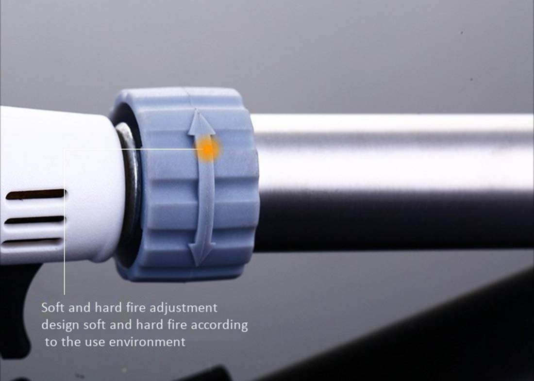Flamme Réglable de Briquet de Butane de Cuisine de Chalumeau Inversion de 360 Degrés pour Le BBQ/Crème/Faisant Cuire/Souder,A