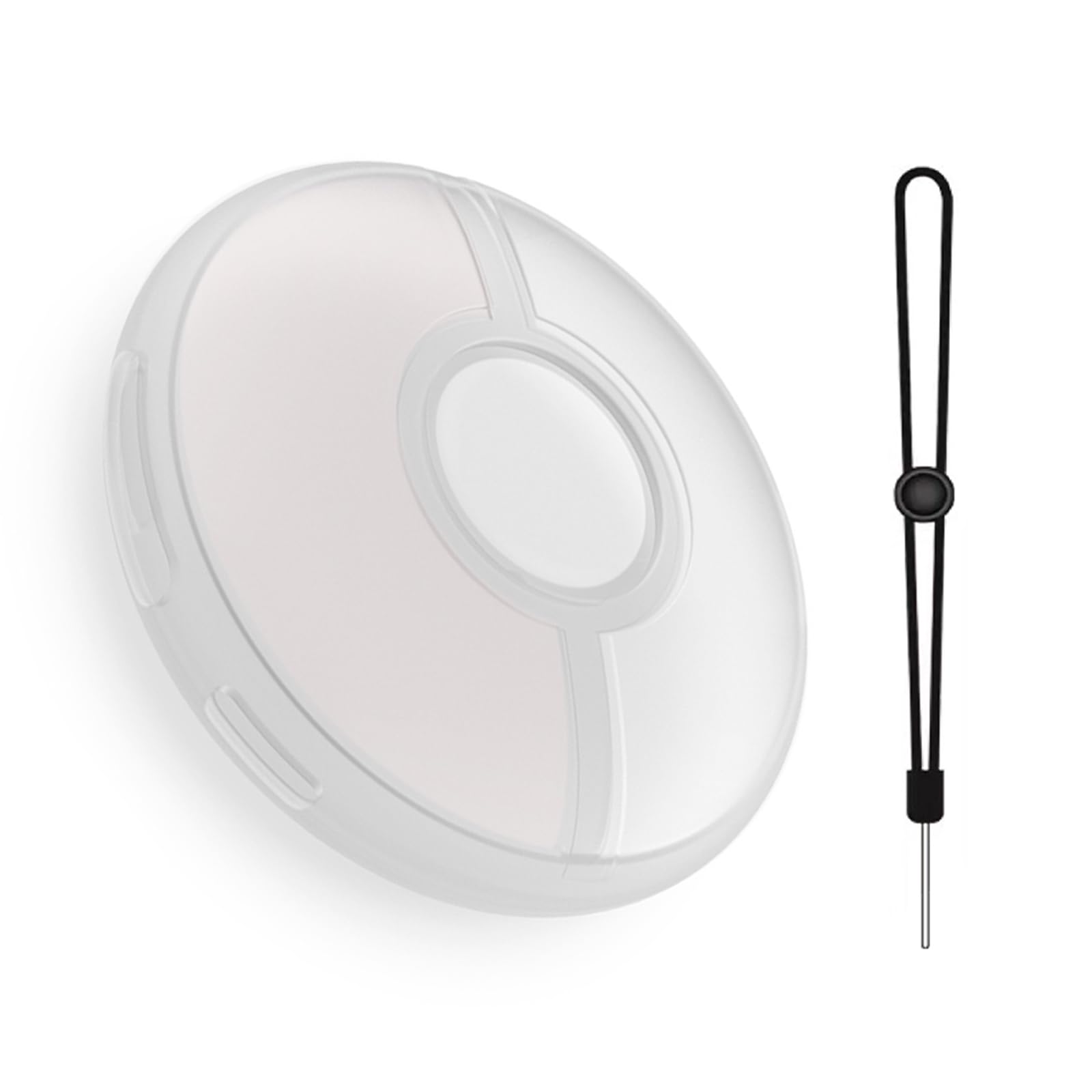 Qoosea Case Compatible with P_okemon GO Plus+, PC Protective Case, Scratch-Resistant, Shockproof with Hand Strap for Po_kemon GO Plus+ (Transparent)