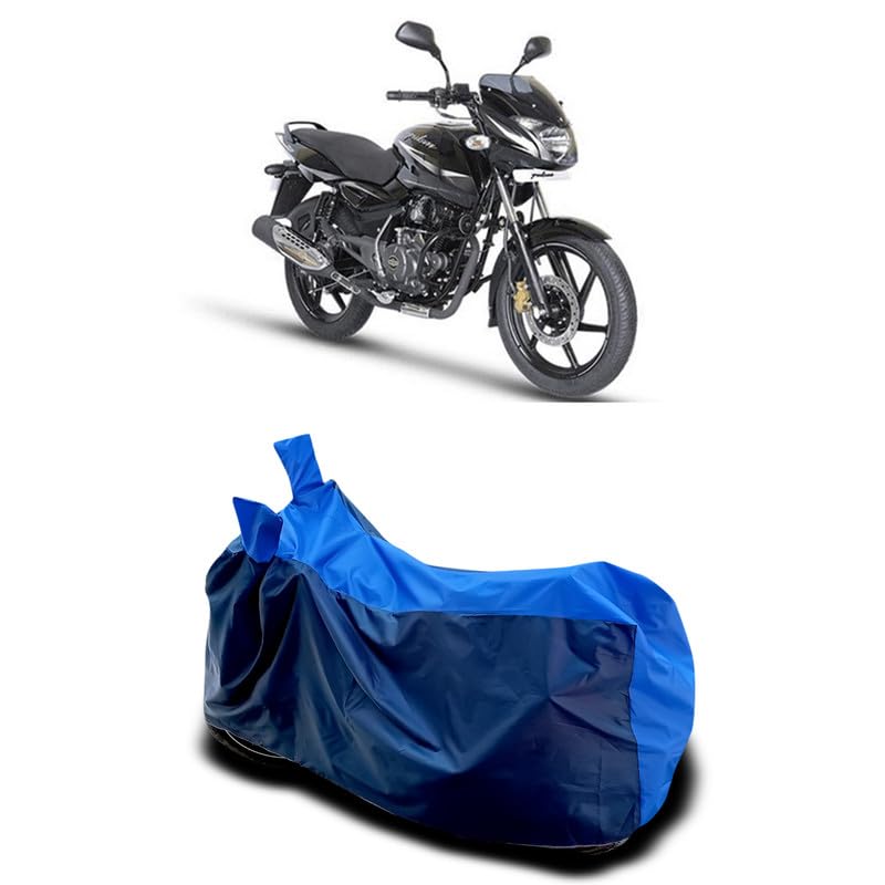 Image of DUFFEL-Two Wheeler Bike Body Cover Compatible for Bajaj Pulsar 150 Heat Protectio /UV-Rays /Birds Dropping /DustProof /Waterproof All Variants [Nevay Blue]