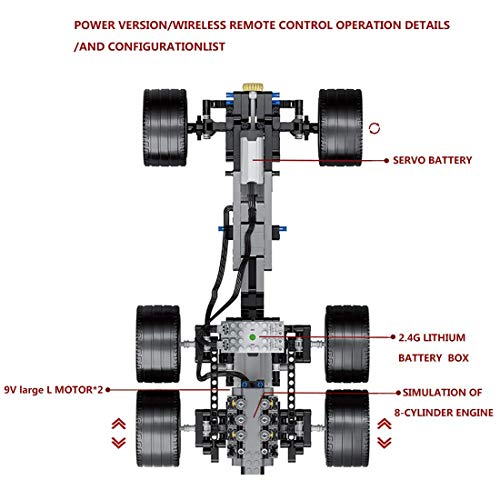 n.g. Home Decor Technic Sportwagen für Land Rover Defender Bausatz 3082 Blöcke - Kompatibel mit Lego – Bild 3