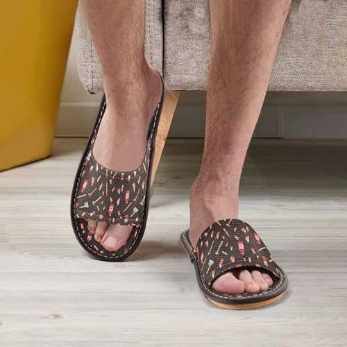 KLL Spa Shower Slippers Indoor Outdoor Ultralight Cozy Open Toe Home Shoes for Guest, Hotel, Travel, Airplane2