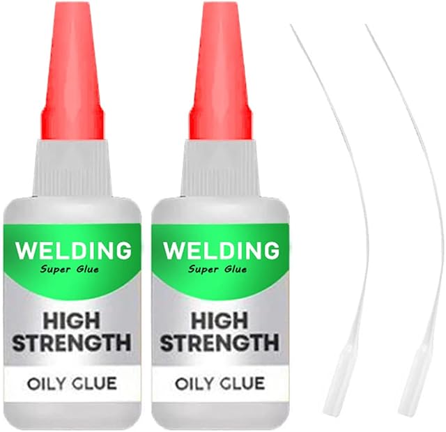 WDYTX Welding High-Strength Oily Glue, Uniglue Universal Super Glue, All Purpose Super Glue Extra Strength, Mighty Instant Glue for Resin Ceramic Metal Glass, Quick Dry (30g-2PCS)