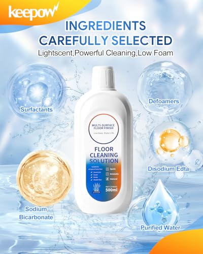 KEEPOW 2 Pack Floor Cleaning Solution for Tineco, Lavender Scent, Deep Cleans Multiple Hard Floors for iFLOOR Series, FLOOR ONE S3 / S5 / S6 / S7 / S9 Artist Series Wet Dry Vacuum (33.8 OZ) — view 2