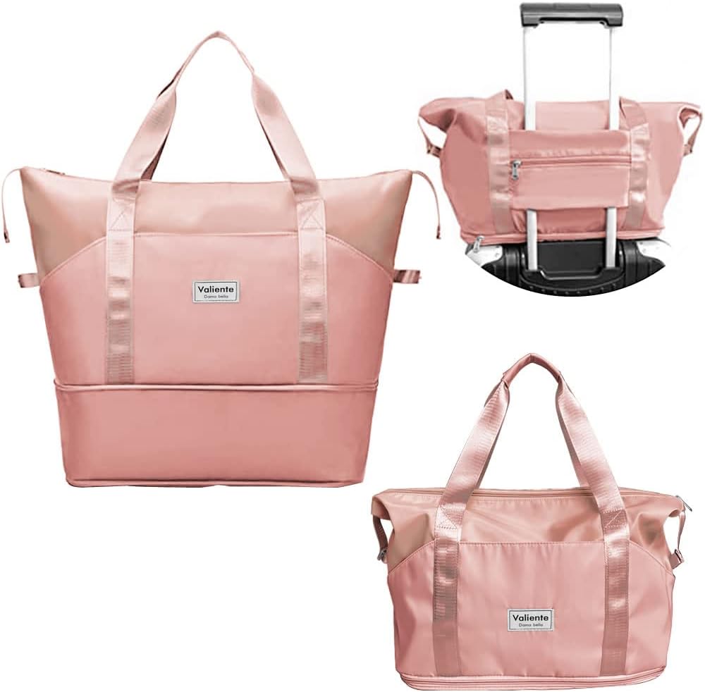 Valiente.db トートバッグ レディース 大容量 軽量 キャリーオンバッグ 2way 防水加工 旅行 きっちり収納 スポーツ ジム 軽い 人気 おしゃれ大きめ