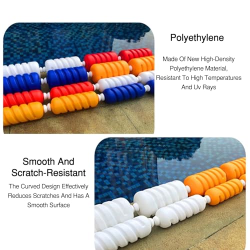 Corde de securite flottante pour piscine avec crochets de separation