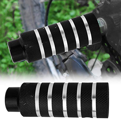 ASHATA Pegs for Mountain Bike, 1 Pair Metal Cycling Rear Stunt Pegs Footrest for Mountain Bike, 1.5x4.3 inch (Black)