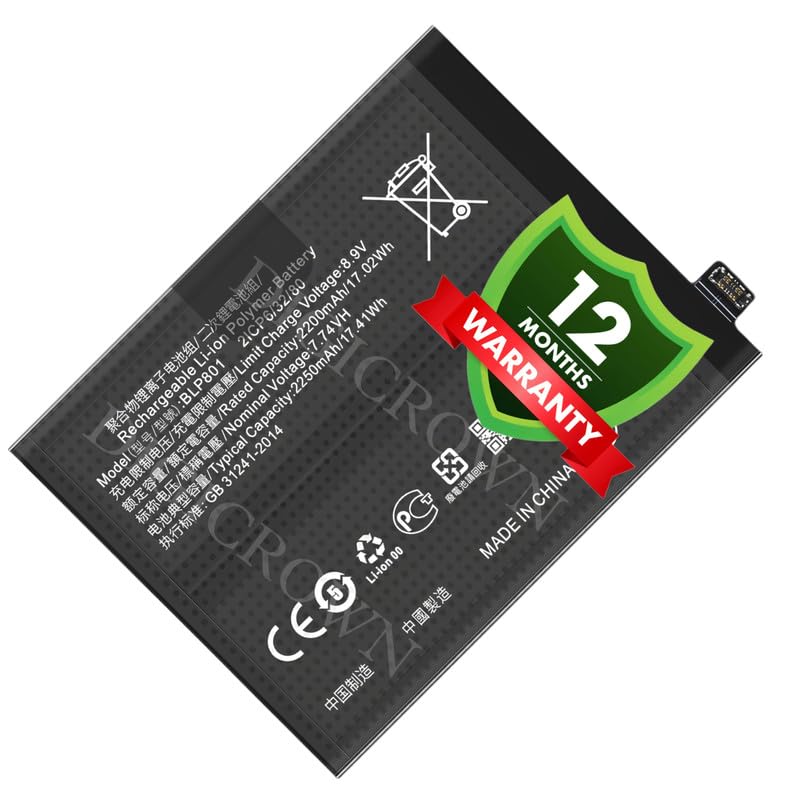 Image of Original BLP801 Battery Compatible for OnePlus 9R (LE2100, LE2101) - (4500mAh) - 1 Year Warranty