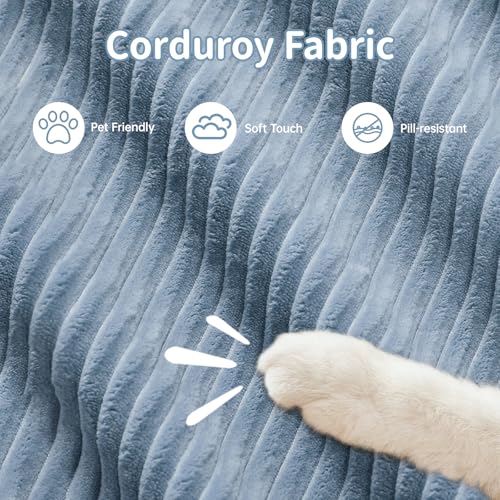 Image of Corduroy Modular Sectional Sofa, Oversized Cloud Couches for Living Room