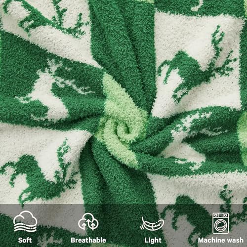 Image of CYMULA Christmas Knit Throw Blanket - Super Soft Cozy Fuzzy Blankets for Couch, Sofa & Bed, Holiday Throw Blanket,60 inchx80 inch
