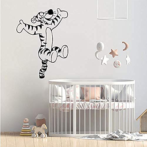 YFKSLAY Autocollant Mural de Bande dessinée Les Autocollants muraux pour Chambre d'enfants Amovible Décoratif pour la Maison Tigrou Pépinière Étanche 57X42 cm