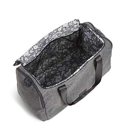 Vera Bradley Women's Recycled Lighten Up ReActive Travel Duffel Travel Bag, Gray Heather, One Size
