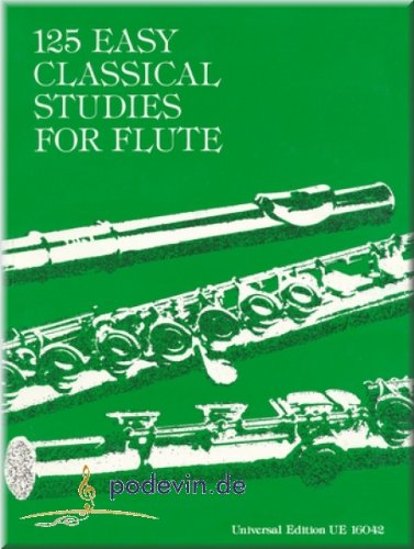 125 Easy Classical Studies (leichte, klassische Studien) - Flöte Noten | ©podevin-de [Musiknoten]
