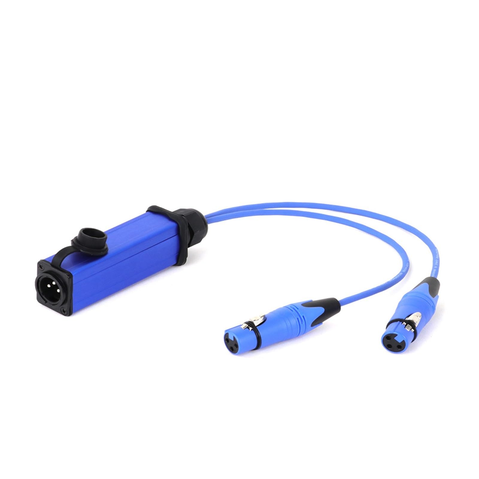 Cavo sdoppiatore XLR a Y da 1 pezzo 0,3 M-15 M a 3 pin - Pannello XLR maschio con guscio in metallo a doppio cavo adattatore sdoppiatore a 2 connettori XLR for microfono(Blue,10M)