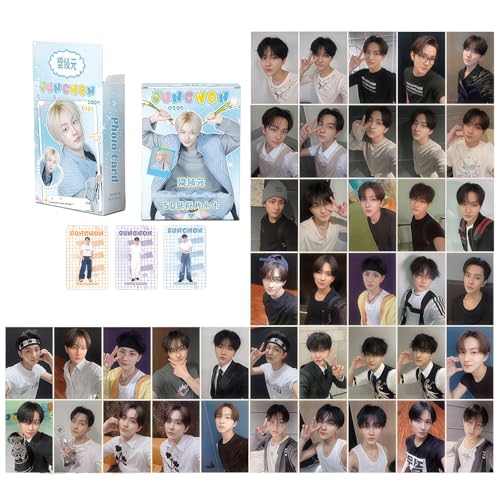 Yuto Jungwon 50 PCS Album THE SIN : Vanish laser Photocards 50 PCS Lomo Cards Set Postcard Gift Merchandise for Boys and Girls (Jungwon)