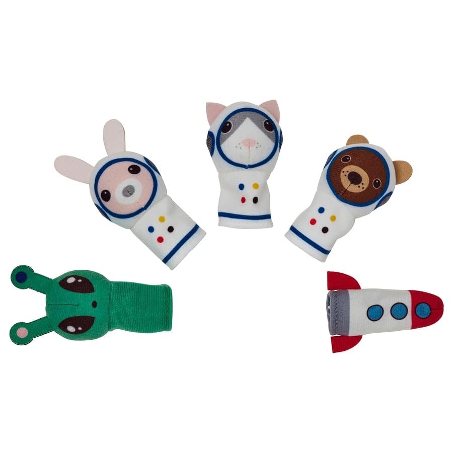 AFTONSPARV 5-Piece Finger Puppet Set, Multicolour, Soft Plush Hand Puppets for Kids, Cute Animal Characters, Storytelling Toy, Interactive Play Set, Fun Learning Gift-image-26