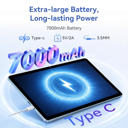 Image of 10.9 Inch Android 16 Tablet, Gemini AI,16GB RAM, 64GB Storage | Gemini AI, 7000mAh battery, dual-band Wi-Fi, parental controls and expandable storage
