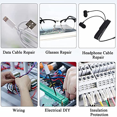 Image of DIY Crafts 50x, Unsorted, Mixed Color Waterproof Heat Shrink Tubing Kit Wire Shrink Wrap Tube 3:1 Insulation Electrical Cable Wire Assortment Electric Insulation Heat(50x, Unsorted)