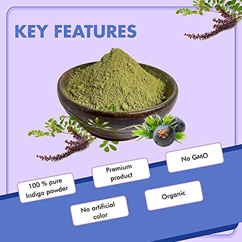 Polvo de Mehndi e Indigo Premium para Cabello 450g miniatura 4