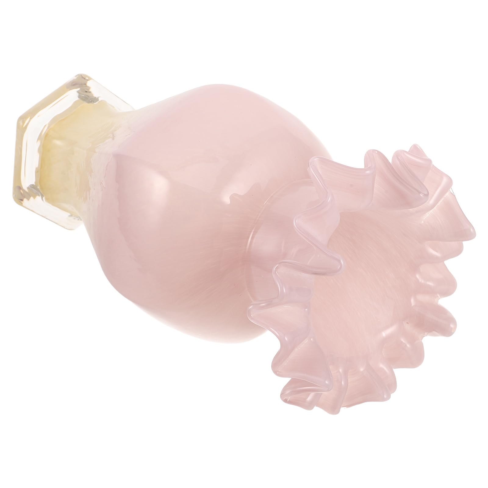 Kreative Wellenöffnung Glasvase Rosa für Wohnzimmer und Tischdeko