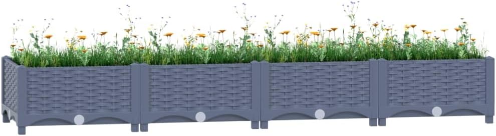 Raised Bed 63"x15.7"x9.1" Polypropylene Lawn Planters