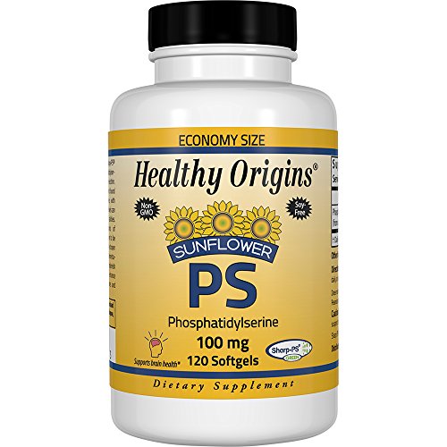 Healthy Origins Sunflower PS (Phosphatidylserine) Soy-Free, Non-GMO 100 mg, 120 Softgels