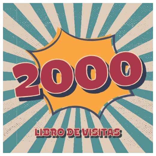 2000 Libros de Visitas: Libro de visitas para fiestas de cumpleaños de estilo retro para que la familia y los amigos inserten saludos y mensajes | 100 páginas | Vol 3