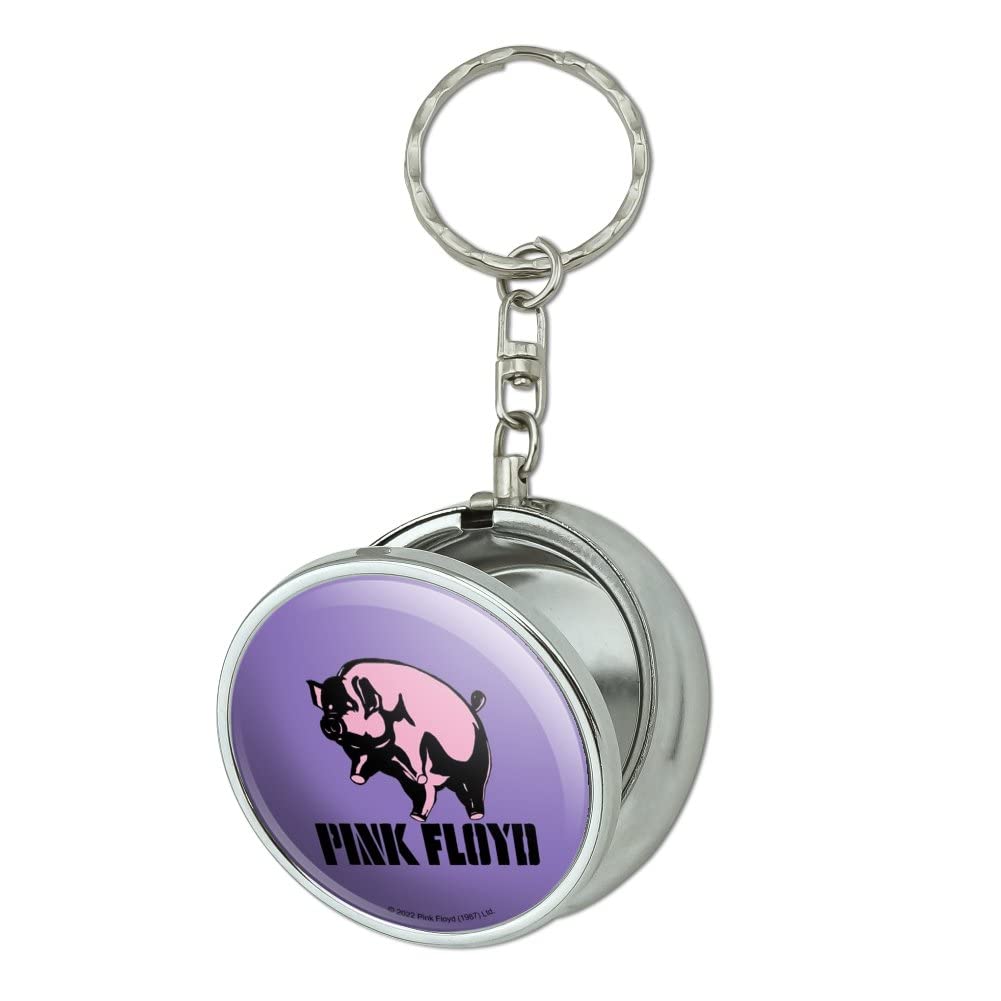 Pink Floyd Pig Portable Travel Size Pocket Purse Ashtray Keychain with Cigarette Holder