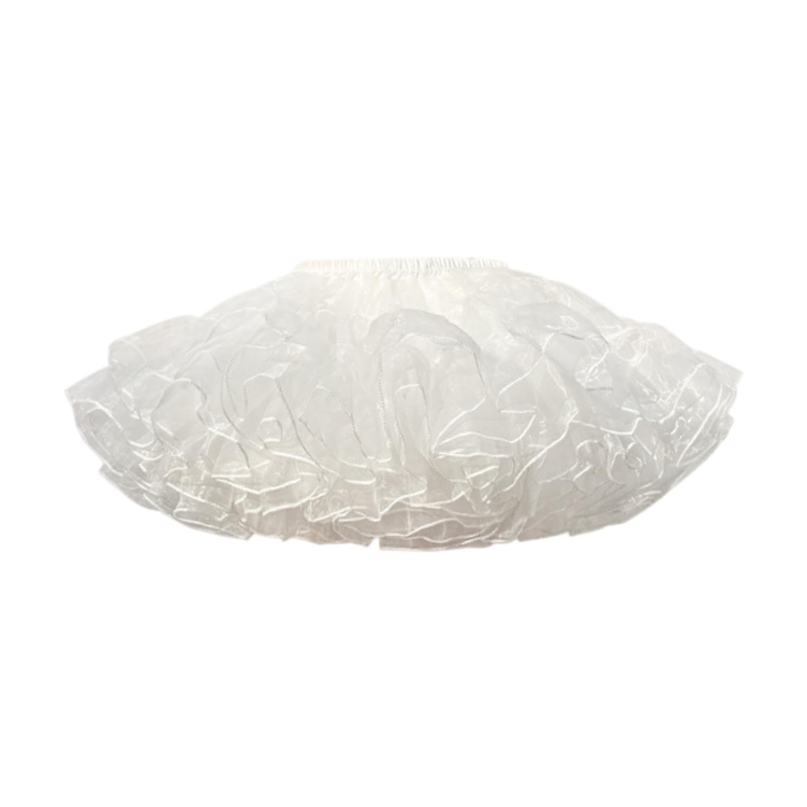 Sottogonna a Crinolina Da Donna, Tutù, con Volant E Elastico in Vita, Realizzata in Filato, Ideale per Feste di Ballo, Cosplay E