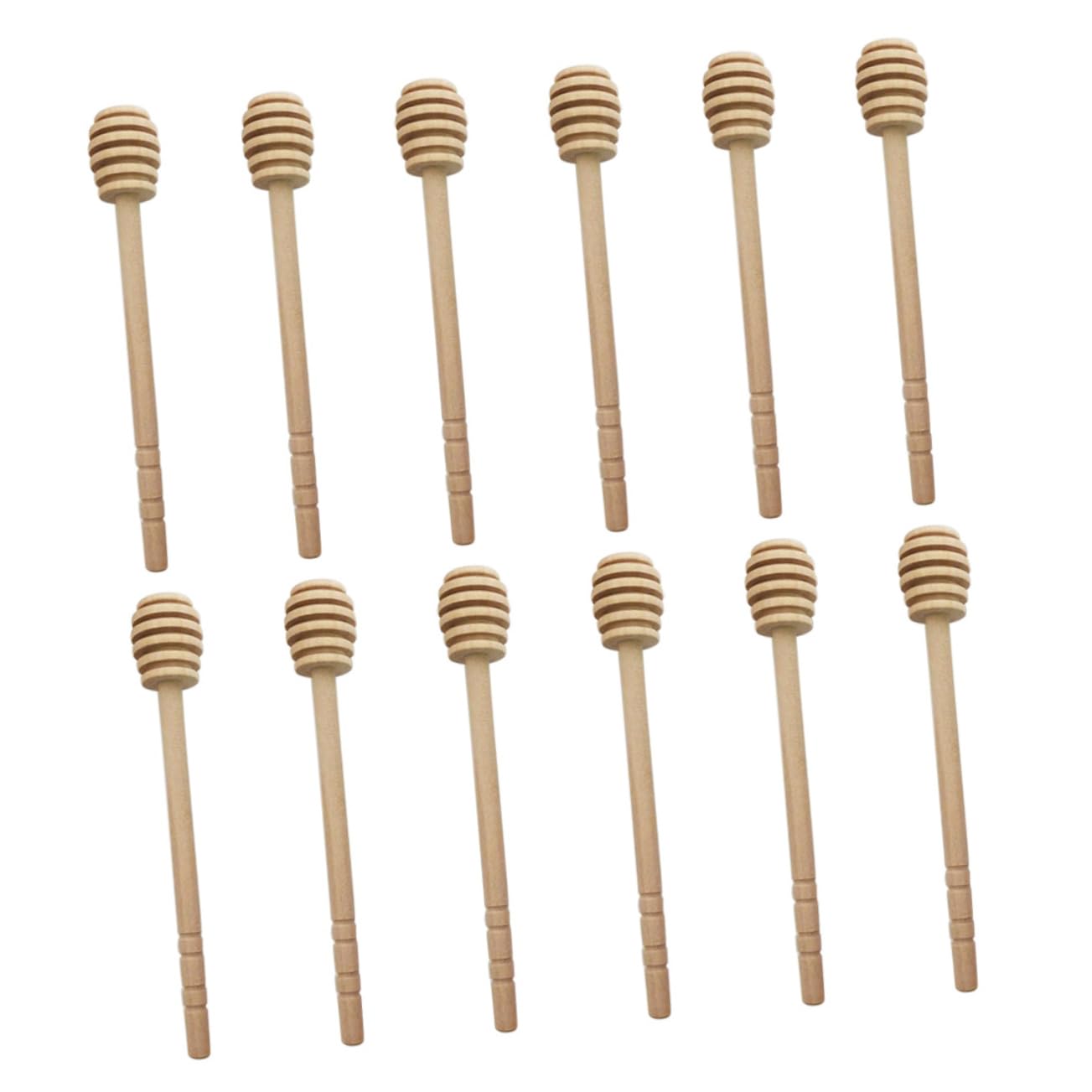 VINTORKY 12pcs Wooden Honey Stirring Spoon Honey Stirrer Syrup Stirrer Wooden Honey Dippers
