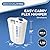 Gracious Living Laundry Basket, Easy Carry Flex Collapsible Hamper, 87.5 Liters, White - Large Plastic Clothes Storage Organizer for Home, Bathroom, and Bedroom