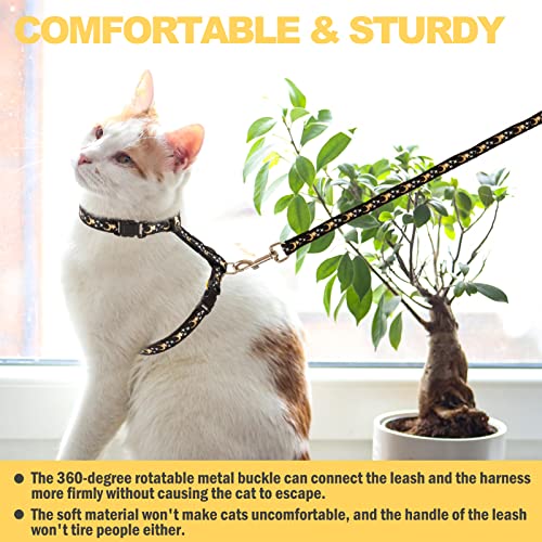 Scirokko Cat Harness And Leash Set - Escape Proof Adjustable For Outdoor Walking With Safety Buckle For Small Animals Glow In The Dark #TOP4