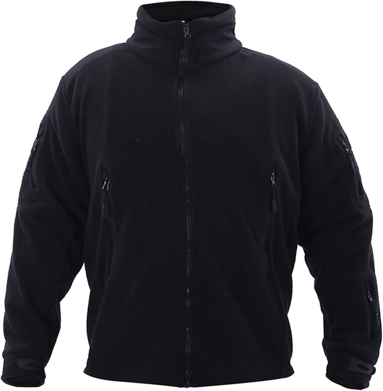 5665 Men's Full Zip up Hunting Tactical Jackets Double Side Fleece Autumn Winter Cargo Coats Outerwear with Pockets