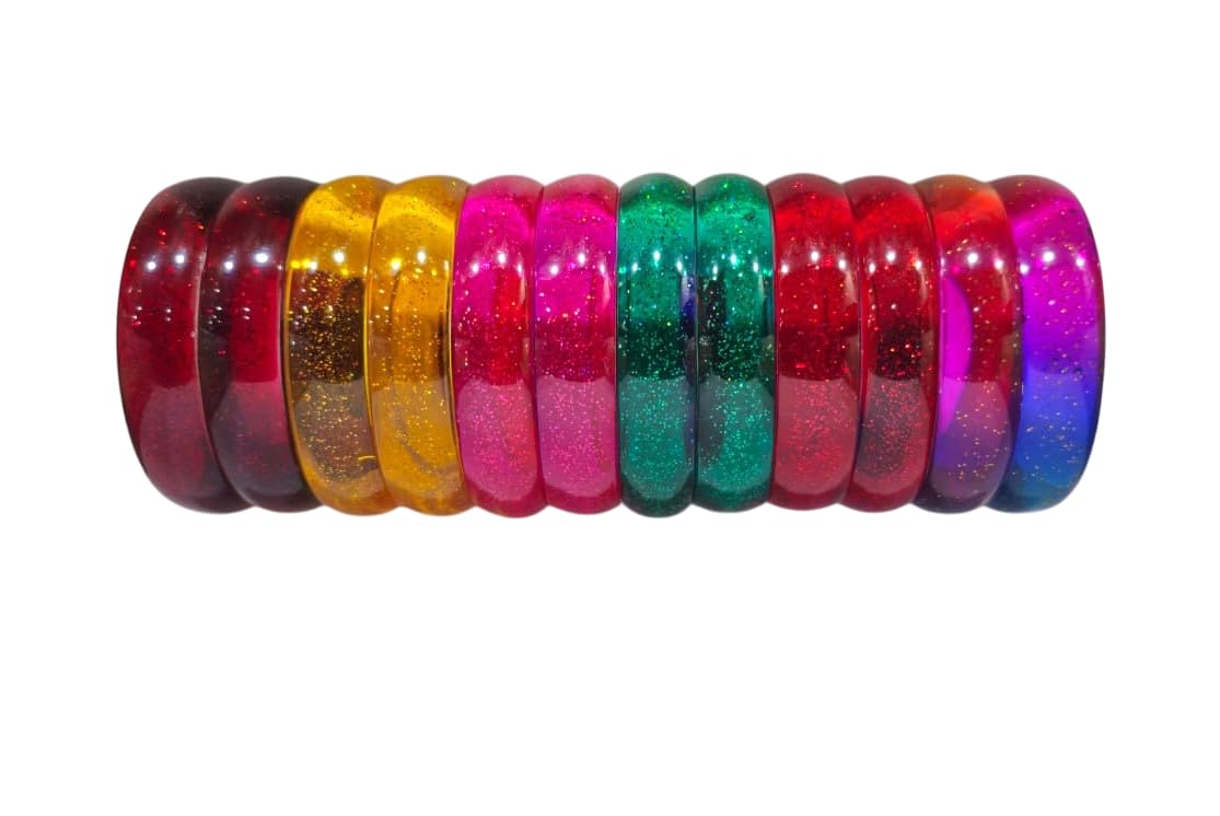 edenya overseas Plain Glossy Glass Kada Bangles Set – 12 Pieces | Simple Traditional Bangles in 6 Vibrant Colors | Women & Girls Ethnic Glass Kada Collection-picture-45