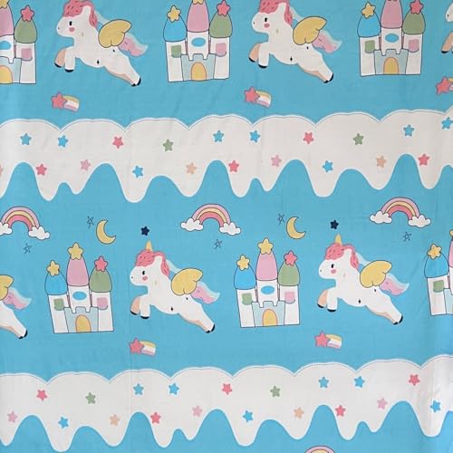 Image of Weave & Decor Kids Fitted bedsheets Single Bed 36x78x6 inch with Pillow Cover 20x30 inch, Breathable Soft Fabric, for Single Mattress