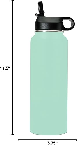 Miniatura 8 de LaserGram Botella de agua personalizada, versículo bíblico John 14-6, acero inoxidable de doble pared aislada al vacío con popote superior, regalo