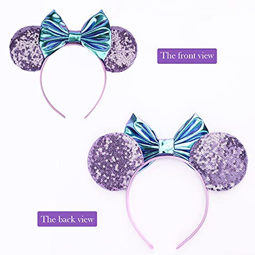 Image of DRESHOW Mouse Ears Bow Headbands Glitter Party Decoration Cosplay Costume for Women
