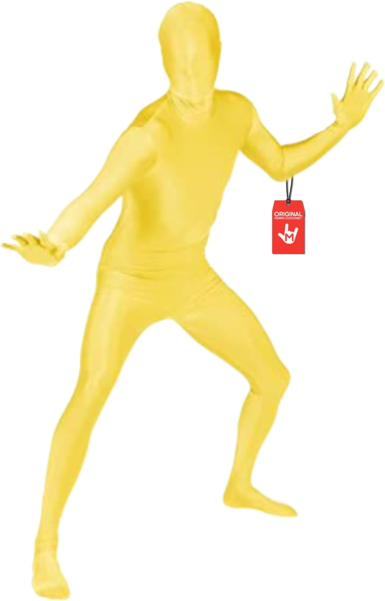 Morphsuit Full Body Costume - Yellow, XL | Original Bodysuit for Adults & Kids | Super Stretch Suit Great for DIY Party Outfit | Halloween, Cosplay, Fancy Dress | For Men & Women