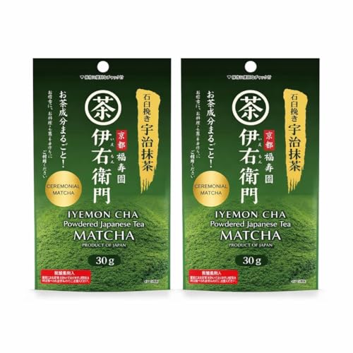 Image of IYEMON Ceremonial Japanese Matcha Powder | Ceremonial Grade-Matcha I MatchaGreen Tea |100% Pure and Authentic | Grown in Uji Kyoto | Imported from Japan | 30g-PACK OF 2