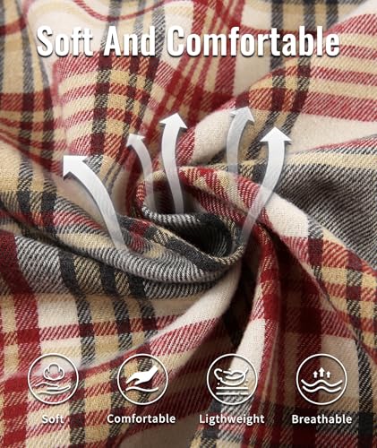 Men's Flannel Hoodie Shirt Long Sleeve Hooded Jacket Shirts Casual Plaid Button Down Classic Shirt with Pocket — view 4
