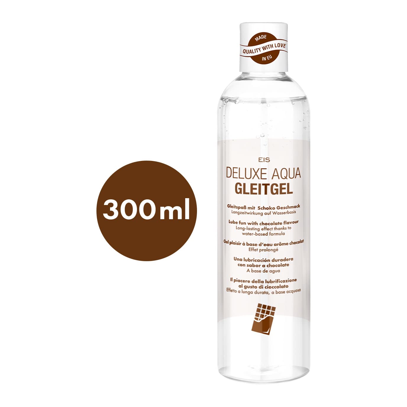 EIS, Deluxe Aqua Gleitgel, wasserbasierte Langzeitwirkung, Schokolade, 300  ml : Amazon.de: Drogerie & Körperpflege