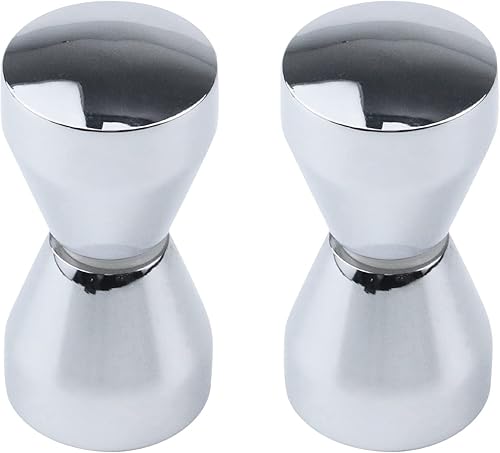 Antrader Tirador de aleación de aluminio sólido en forma de cono con mango trasero para puerta de ducha, cromo pulido, paquete de 2