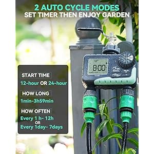 RAINPOINT Water Timer for Garden Hose - 2 Zone Sprinkler Timer with Rain Delay/Manual Watering/Automatic Irrigation Controller System - Water Hose Timer Programmable Faucet Timer for Yard Lawn RAINPOINT Water Timer for Garden Hose 2 Zone Sprinkler Timer with Rain DelayManual WateringAutomatic Irrigation Controller System Water Hose Timer Programmable Faucet Timer for Yard Lawn