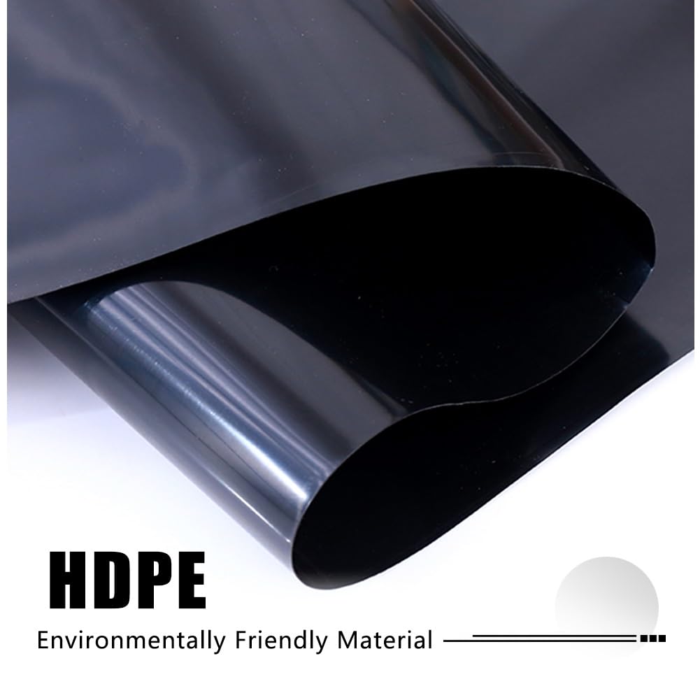 HDPE Stagno Liner 0.12mm Spessore Pesci Stagno Membrana Impermeabile Per Laghetti Esterni Giardino Fontana Cascata Nero 1.0x1.5m 5.0x5.0m 7.0x9.0m 13.0x14.0m