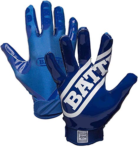 Battle Double Threat Football Gloves – Ultra-Tack Sticky Palm Receivers Gloves – Pro-Style Receiver Gloves, Adult #TOP1