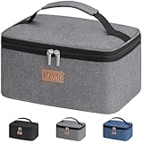 Lifewit Kühltasche Klein Isolierte für Männer Frauen, Faltbar Lunchbox Lunchtasche Isoliertasche Tragbare Kühlbox für Herren Damen für Picknicks Arbeit, Grau 6L