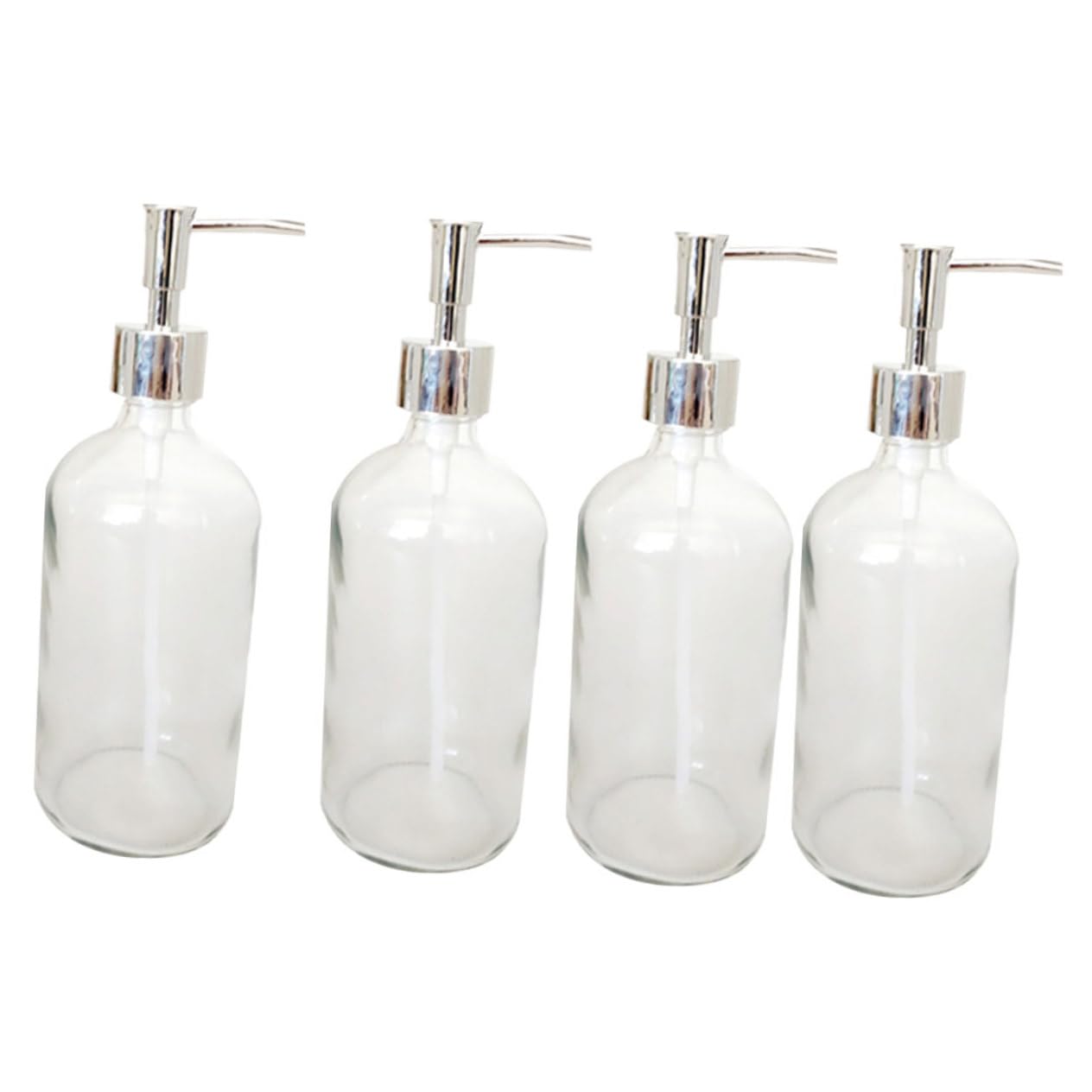 Cabilock 4 Piezas Contenedor De Loción Botella De Loción Portalápices para El Aula Contenedor De Artículos De Tocador Dispensador De Jabon Champú Botella De Vidrio