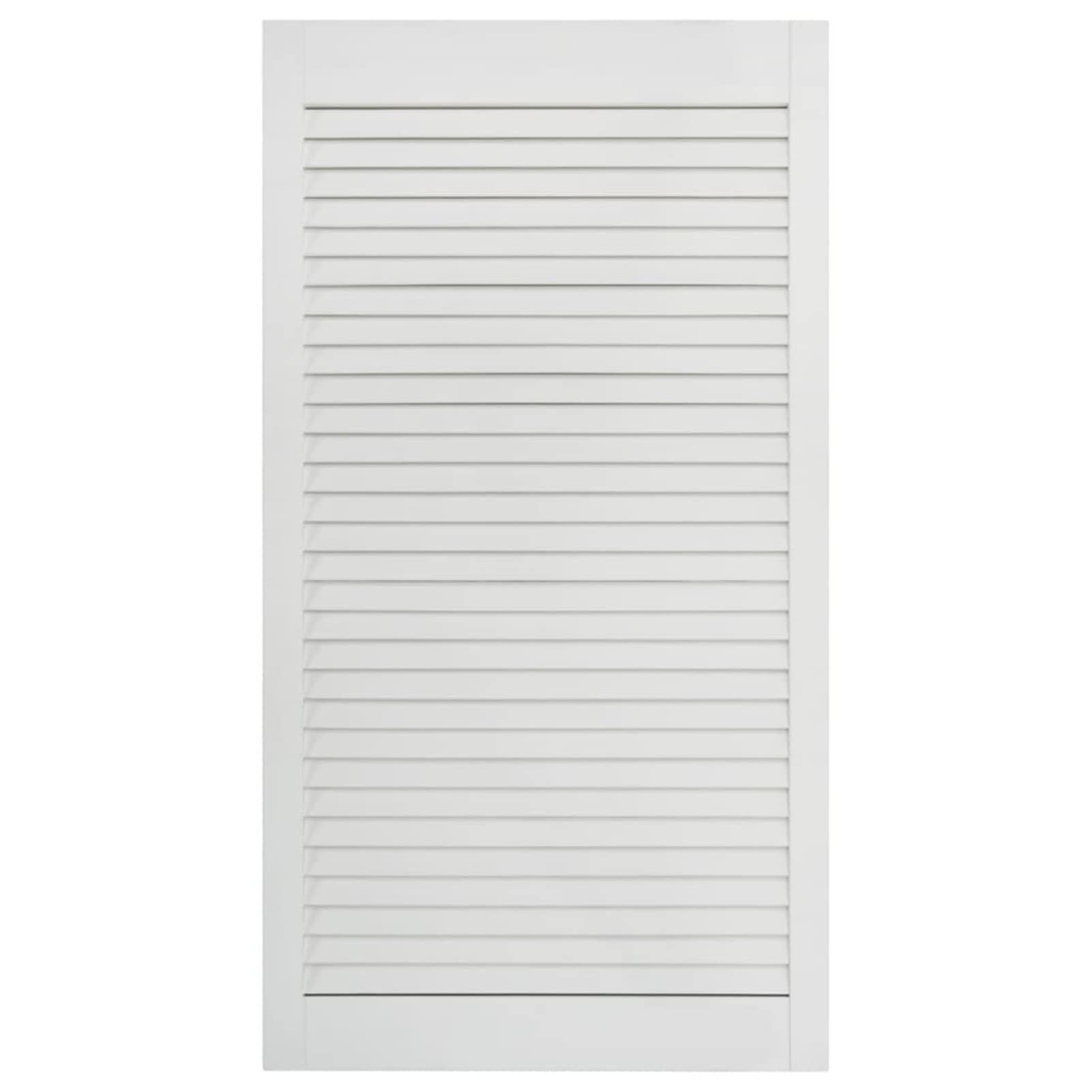 Puertas de armario de madera con lamas, diseño ventilado en pino macizo blanco 99,3 x 39,4 cm para muebles de cocina, baño y estanterías