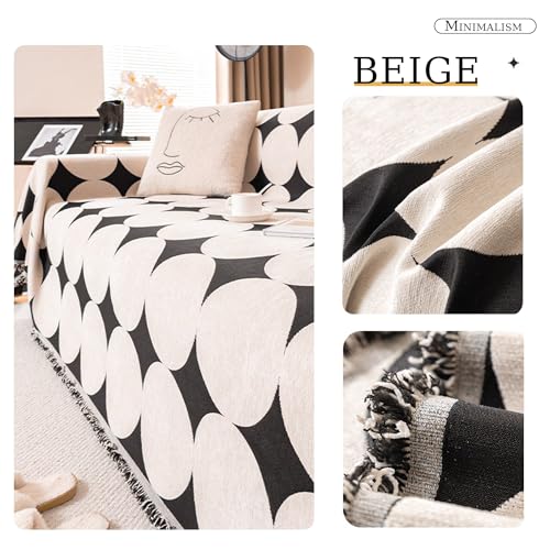 Funda de sofá seccional de chenilla con textura premium de 180x150 cm 3